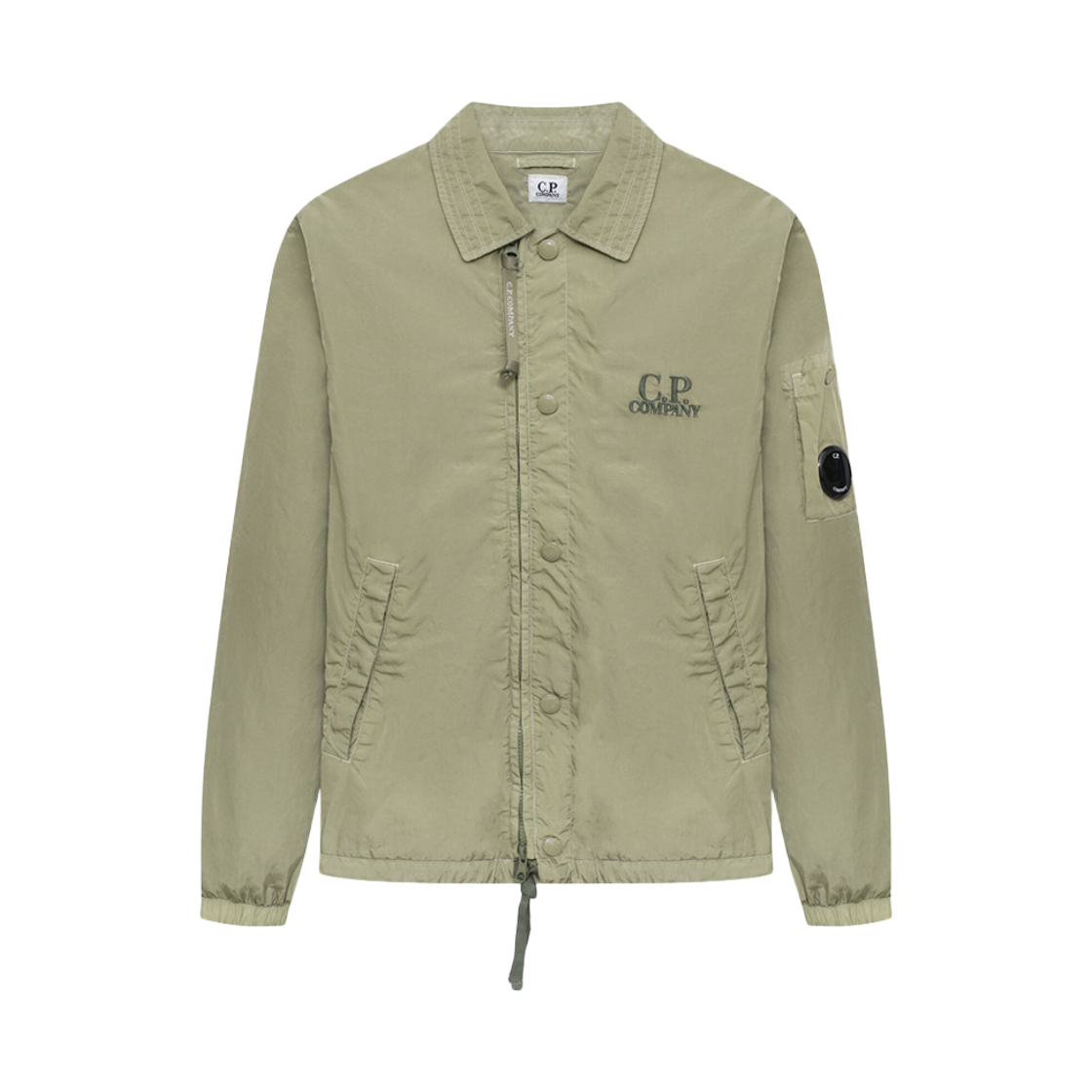20CMOS007A 005904D 610 [25% 쿠폰] C.P. Company Chrome-R Graphic Zipped Overshirt Moss Gray Green - 26SS