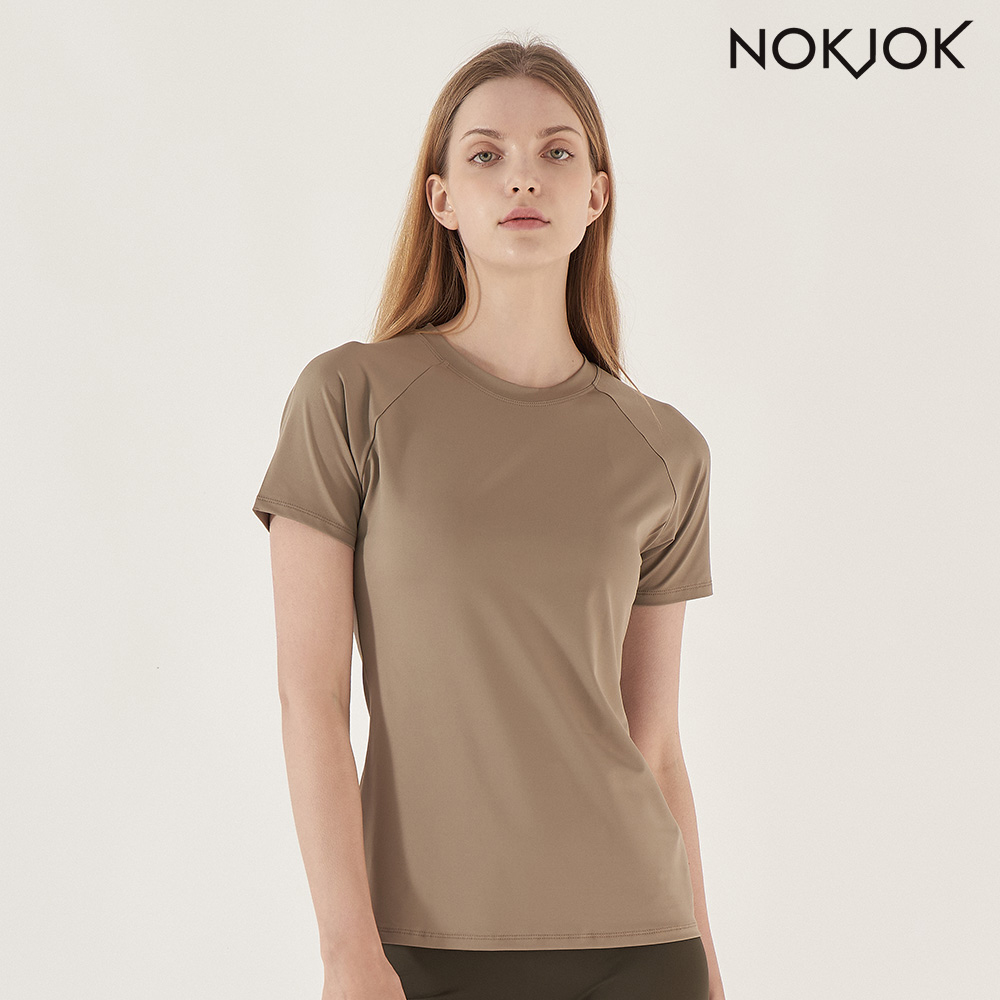 녹족 요가복 에센셜 쿨링 반팔티셔츠 S.브라운(Nokjok Yoga Wear Essential Cooling Short-Sleeve T-shirt S.brown) - 2