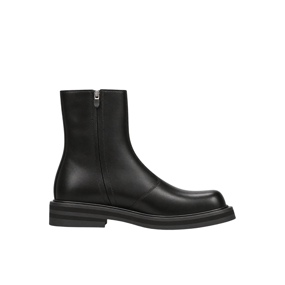 슬로우스텝 SP9201 리처드 스퀘어 청키 앵클부츠 블랙(SLOWSTEP SP9201 Richard Square Toe Chunky Ankle Boots Black)