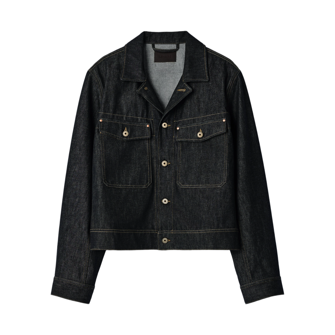 OW1269-LD1061-965 Lemaire Trucker Jacket in Slate Denim Slate