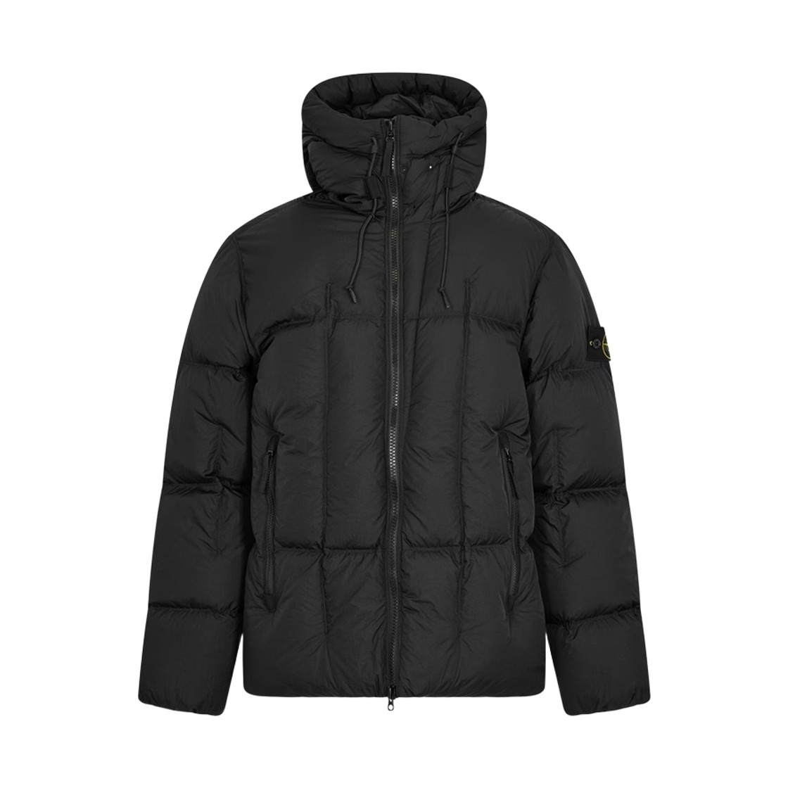 L1S15 4100016 S0302 V0029 [25% 쿠폰] Stone Island 4100016 Seam Faded Light Nylon Tela Lightweight Hooded Down Jacket Black - 26SS