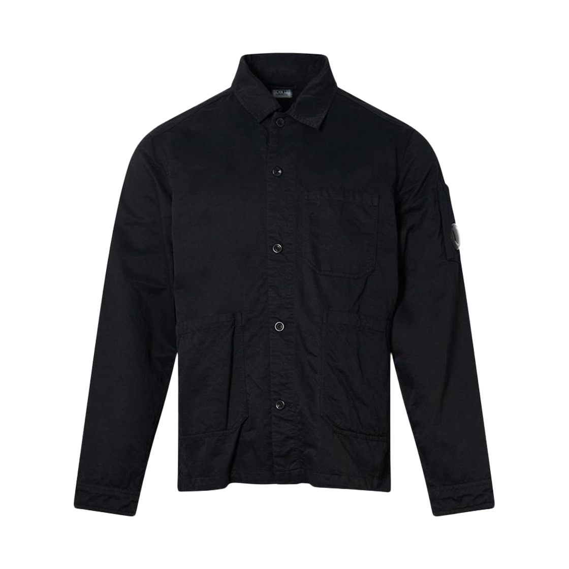 19CMOS079A 110201G 999 [25% 쿠폰] C.P. Company Lens Badge Garment Dyed Shirt Jacket Black - 25FW