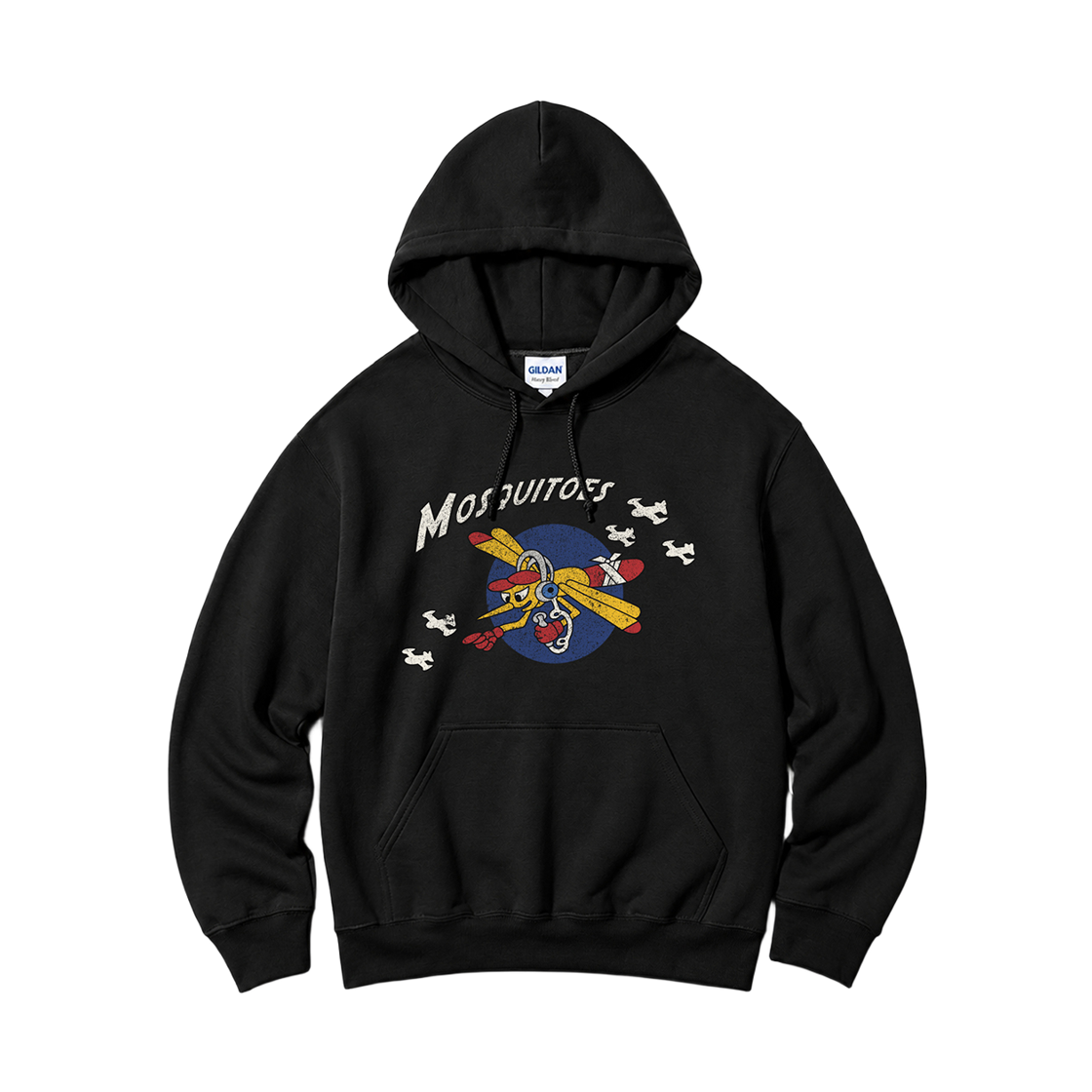 88500_copy Gildan x Vintage Collection MOSQUITOES Hooded Sweatshirt Black