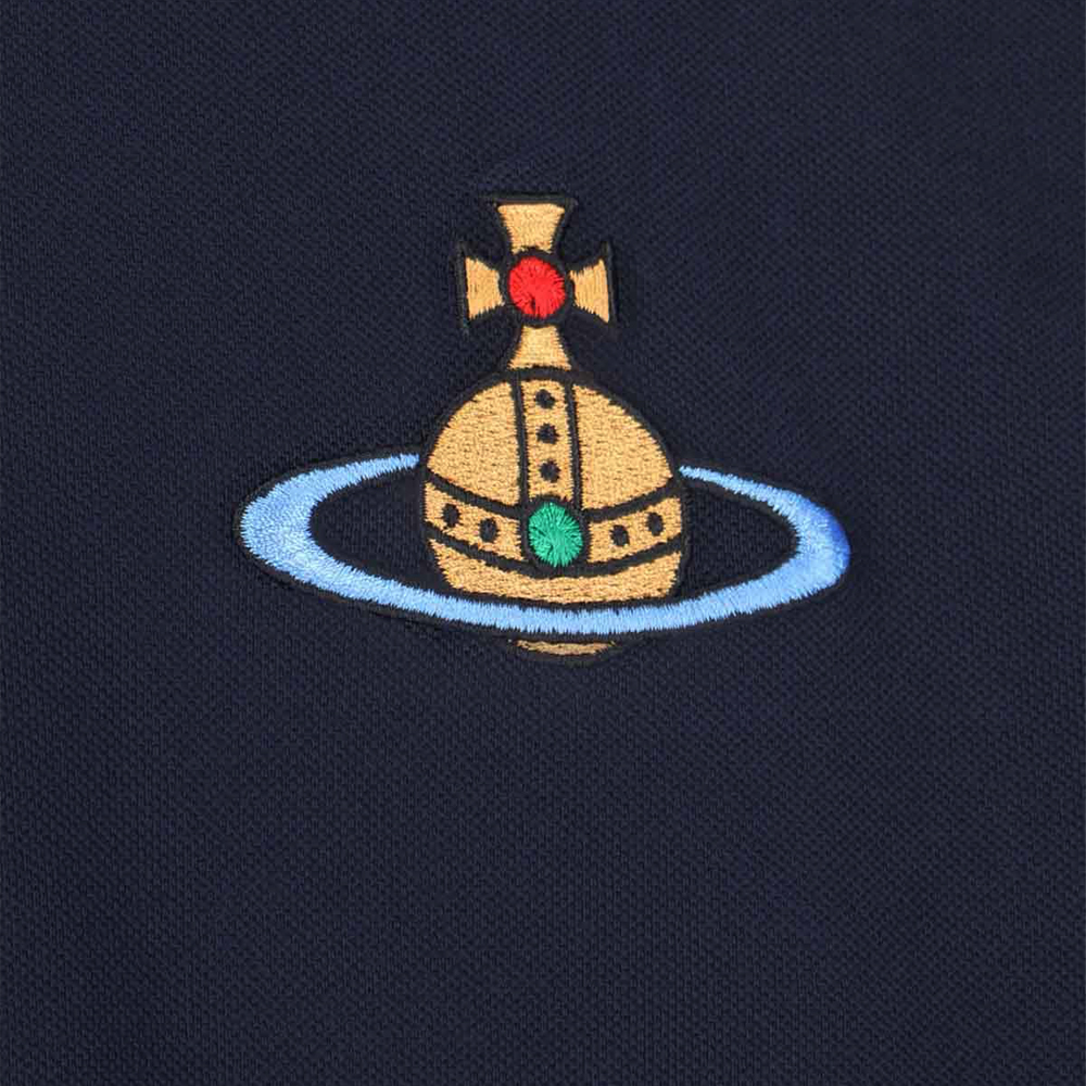[25% 쿠폰] 비비안 웨스트우드 오브 로고 폴로 셔츠 네이비([25% 쿠폰] Vivienne Westwood Orb Logo Polo Shirt Navy) - 4