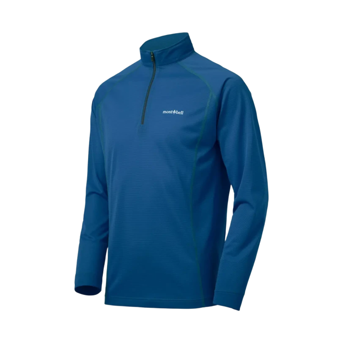 2304497 Montbell Cool Long Sleeve Zip Shirt Blue Green