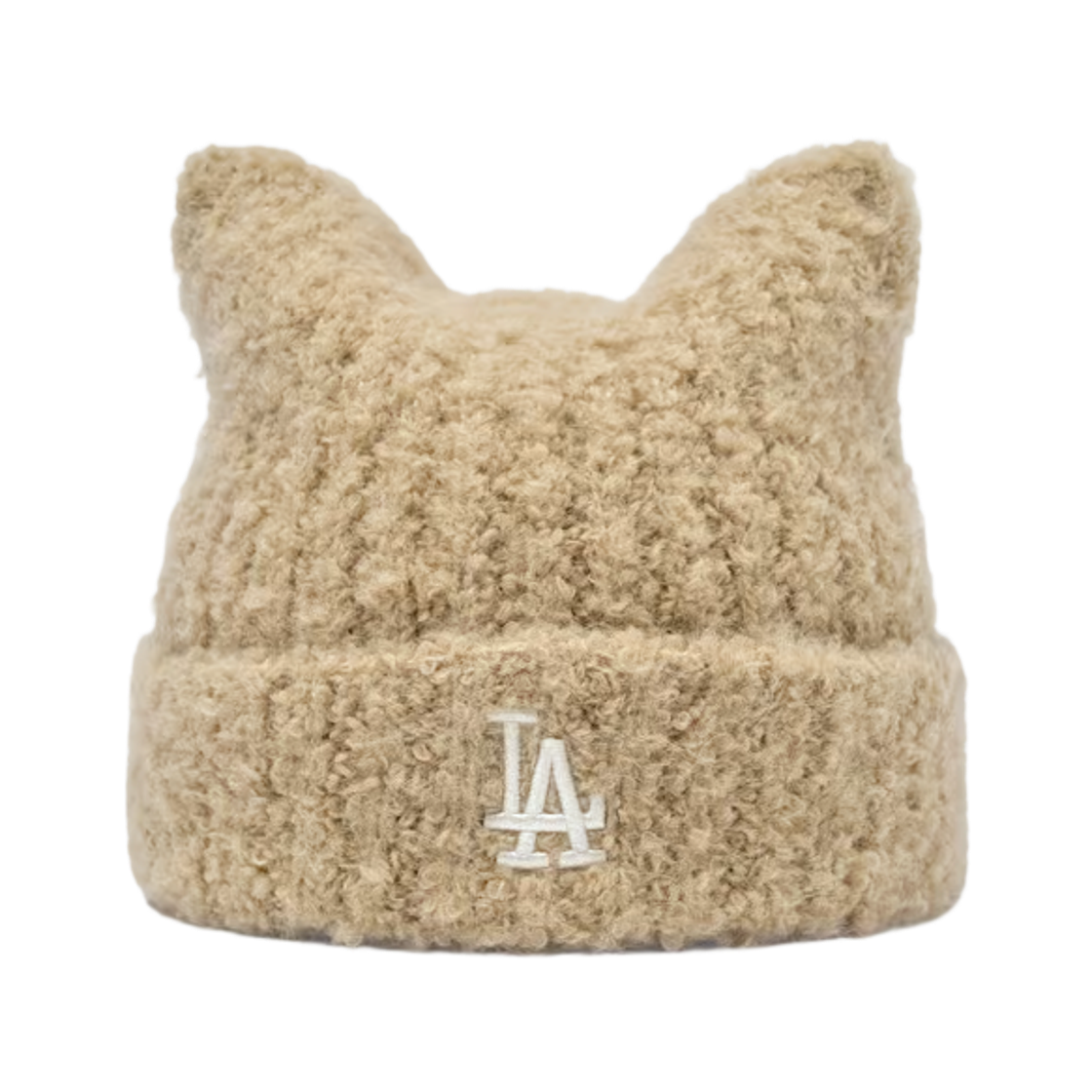 MLB 플러시 미야옹 비니 LA다저스 베이지(MLB Plush Meowing Beanie LA Dodgers Beige)