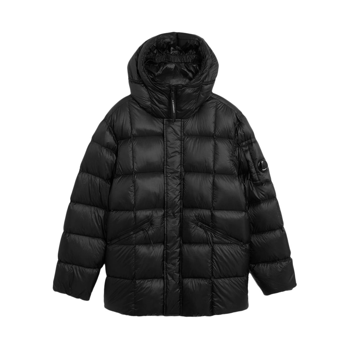 19CMOW182A 110416A 999 [25% 쿠폰] C.P. Company D.D. Shell Long Hooded Down Jacket Black - 25FW