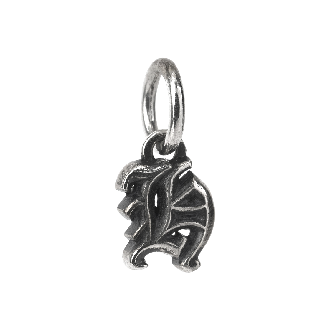 - Chrome Hearts Mini Alphabet Stack H Initial Pendant Silver