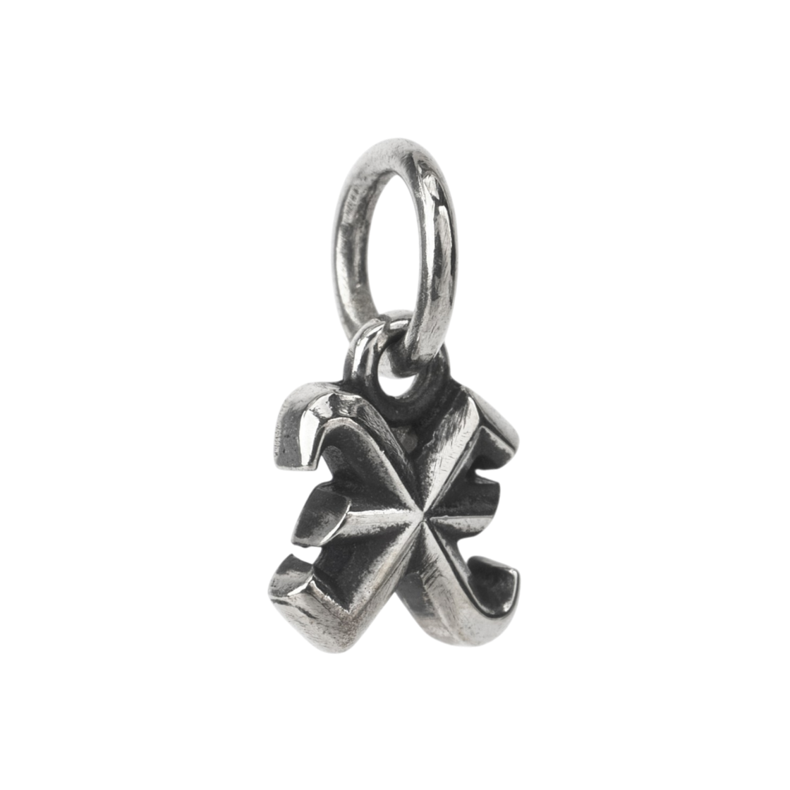 - Chrome Hearts Mini Alphabet Stack X Initial Pendant Silver
