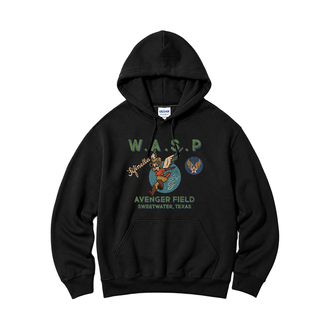 88500_copy Gildan x Vintage Collection W.A.S.P Hooded Sweatshirt Black