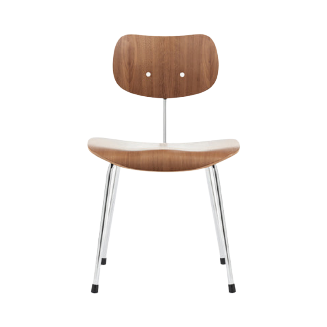 이노메싸 윌드스피스 SE68 Chair (논스태커블) 월넛/크롬 (12143)(INNOMETSA Wilde Spieth SE68 Chair (Non-stackable) WALNUT/CHROME(12143))