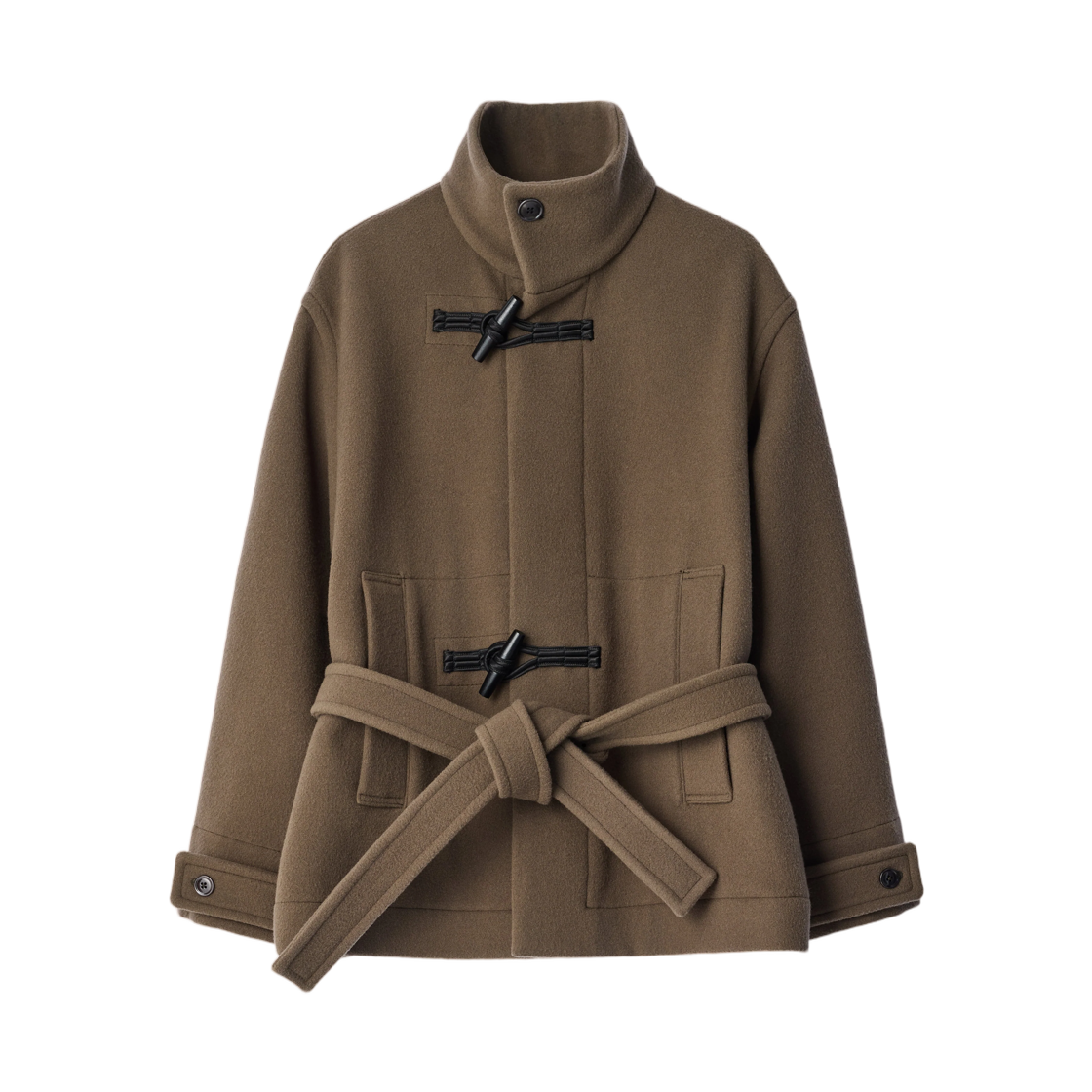 CO1113-LF1116-610 (W) Lemaire Short Duffle Coat in Wool Thyme