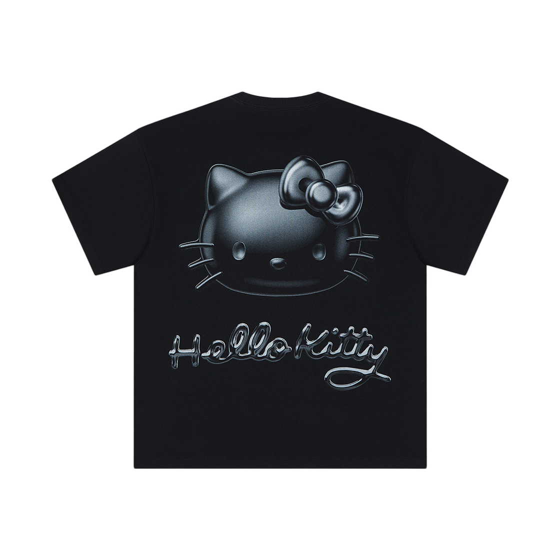 젠티 x 헬로 키티 티셔츠 크롬 02 블랙(Gentii x Hello Kitty T-Shirt Chrome 02 Black)