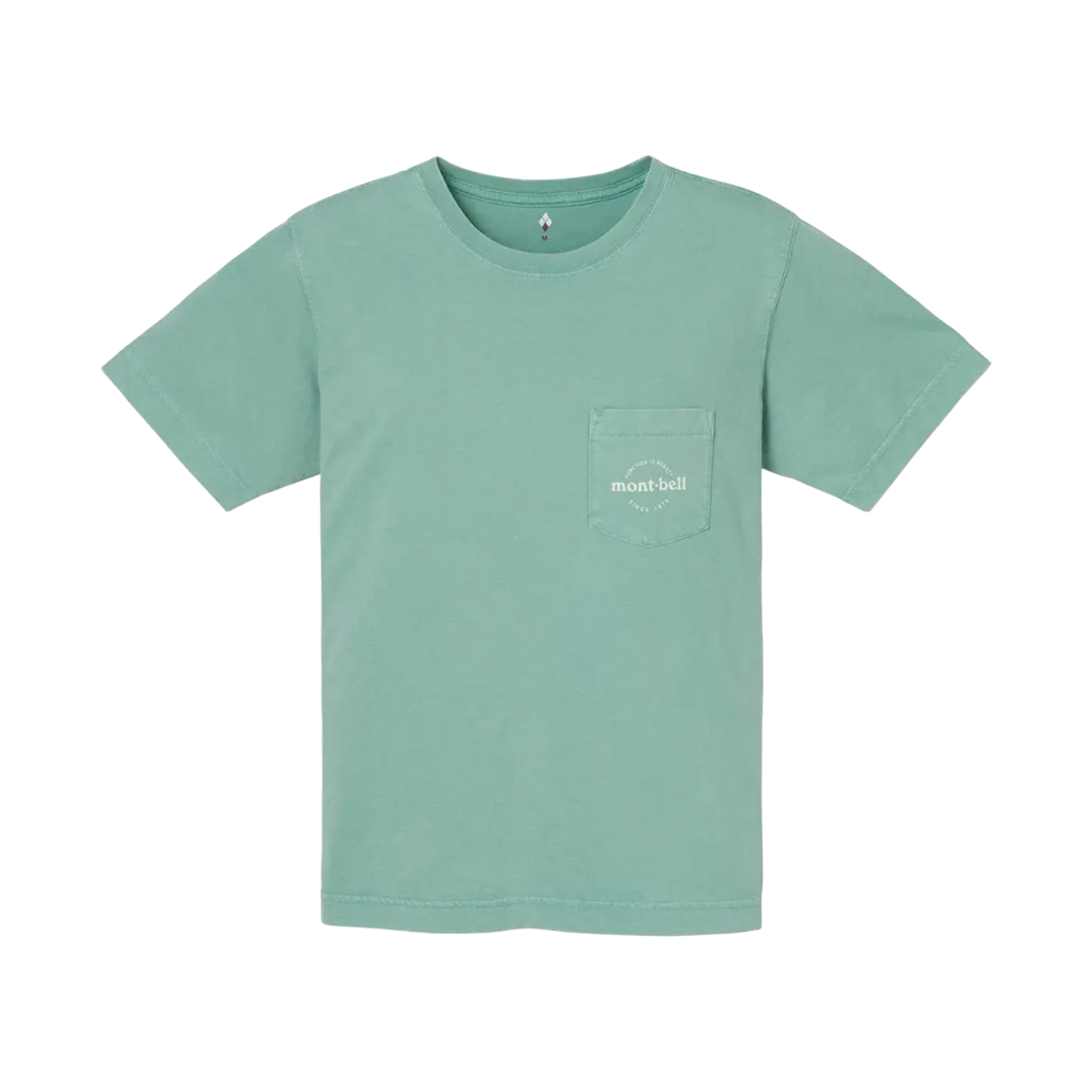 2104797 (W) Montbell Washed Out Cotton T-Shirt Blue Green