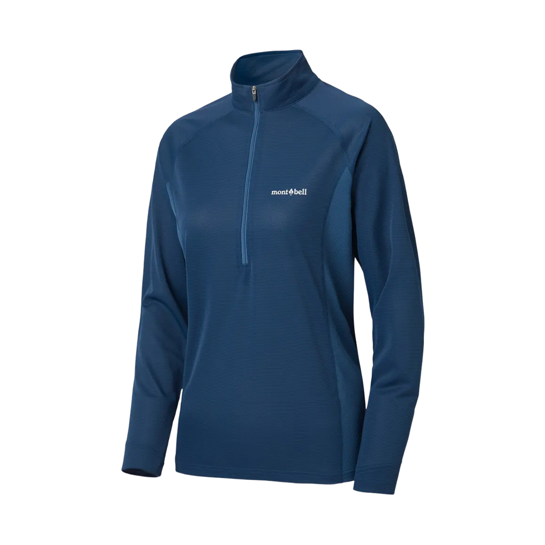 1114632 (W) Montbell Cool Long Sleeve Zip Shirt Navy