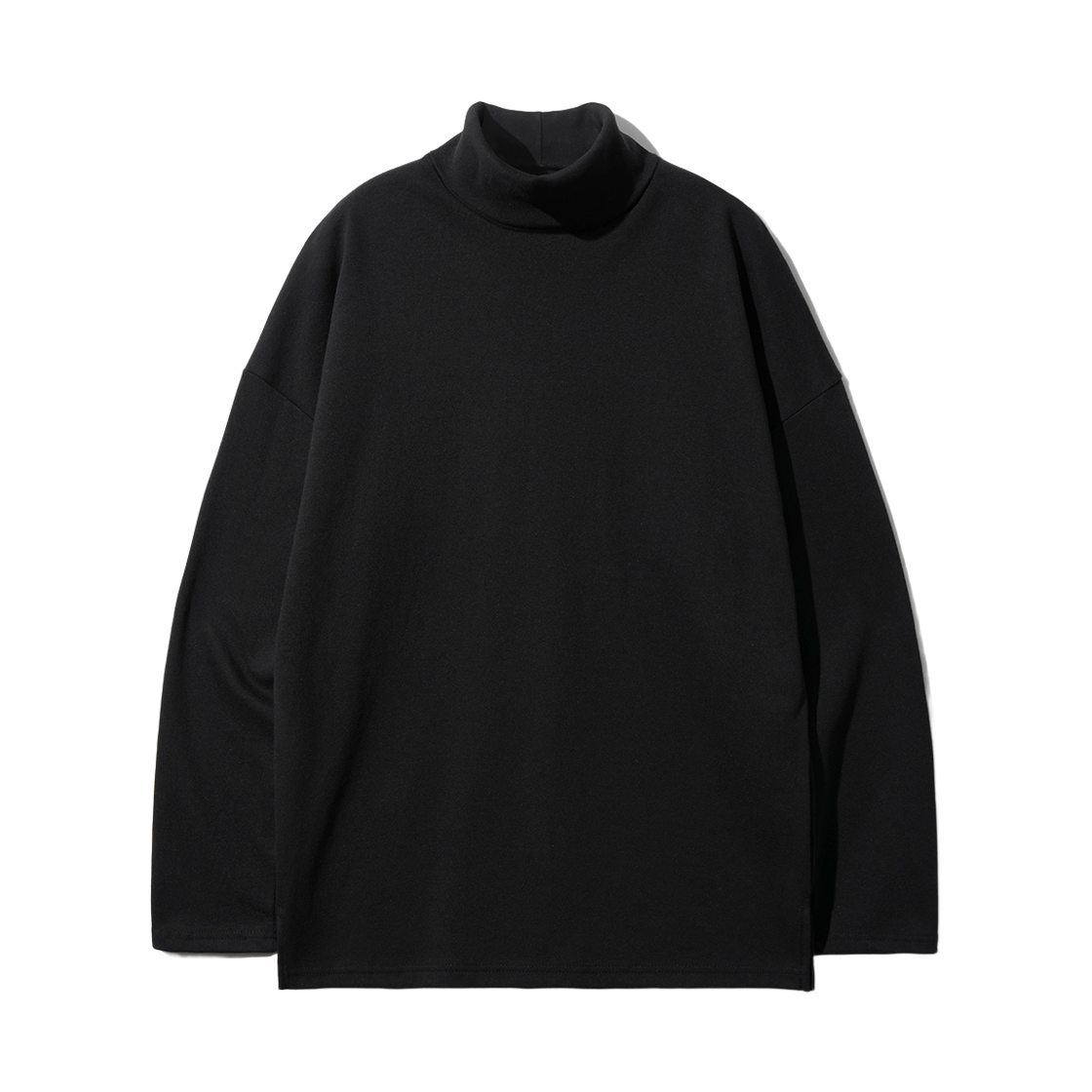 YHLT2309_black_k JEMUT Tens Overfit Turtleneck T-Shirts Black YHLT2309