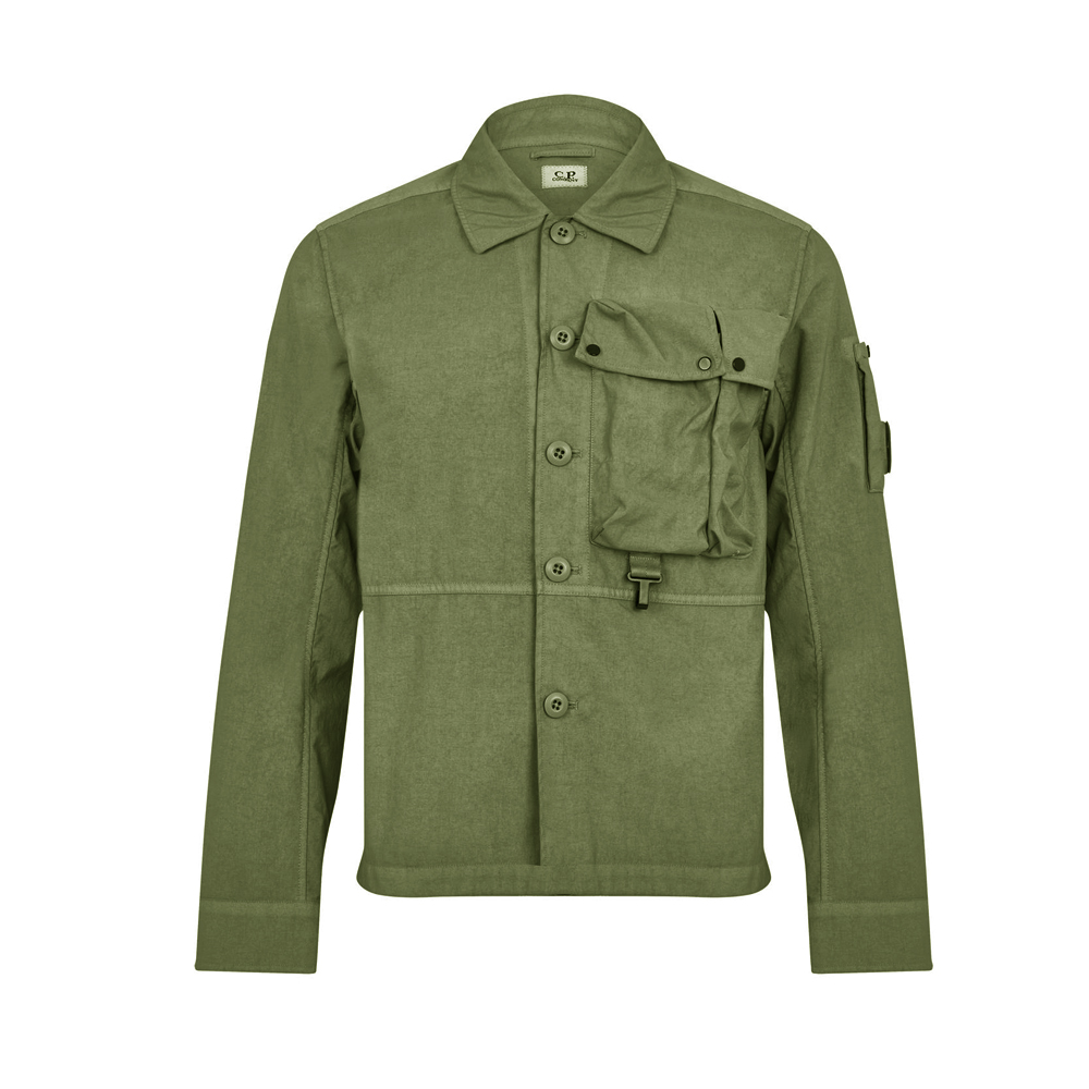 [25% 쿠폰] C.P. 컴퍼니 테일론 P 오버셔츠 번트 올리브 그린 - 22SS([25% 쿠폰] C.P. Company Taylon P Overshirt Burnt Olive Green - 22SS) - 2