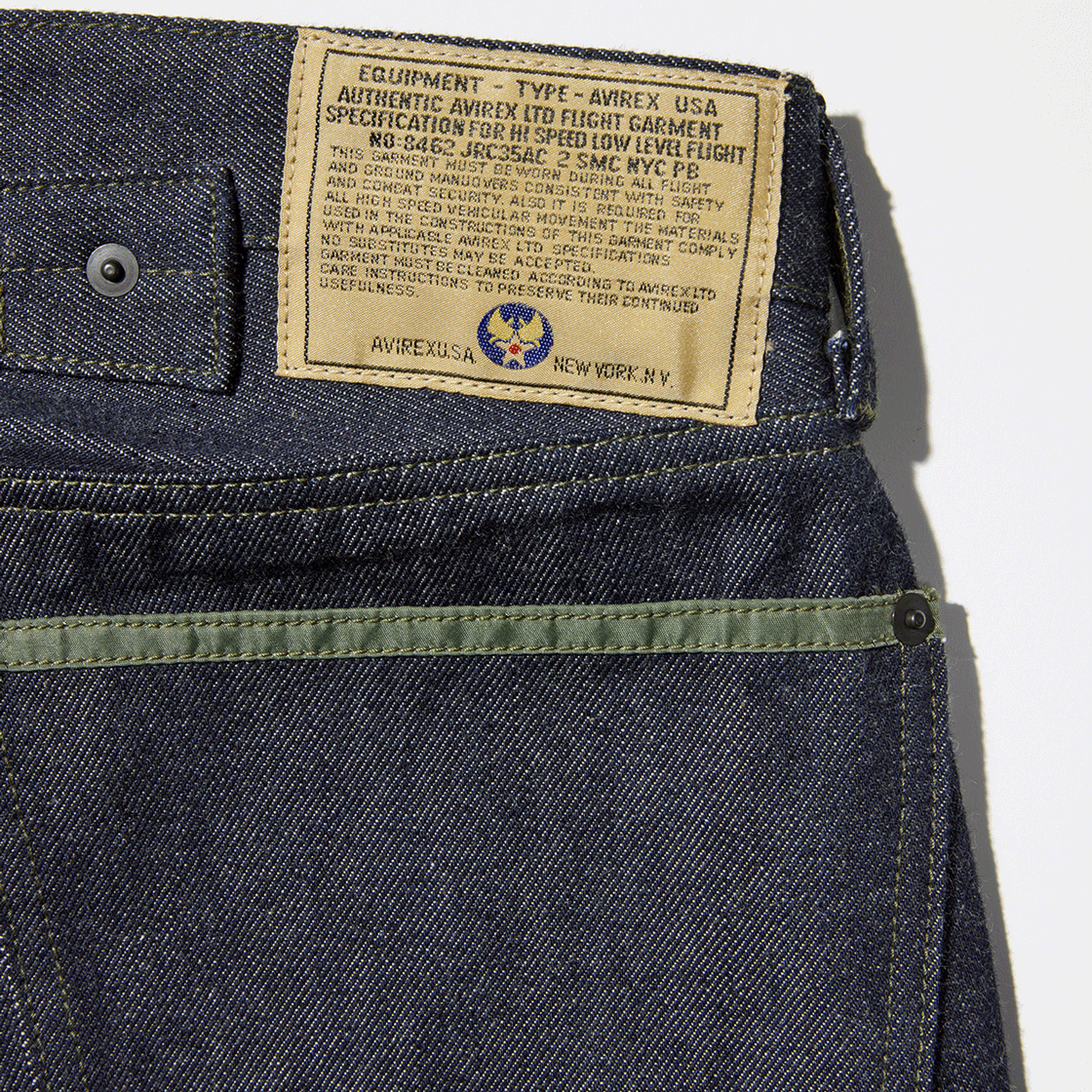 [예약배송] 아비렉스 헤리티지 타입 1 나일론 팬츠 세이지([예약배송] Avirex Heritage Denim Type-1 "Nylon" Pants Sage) - 5