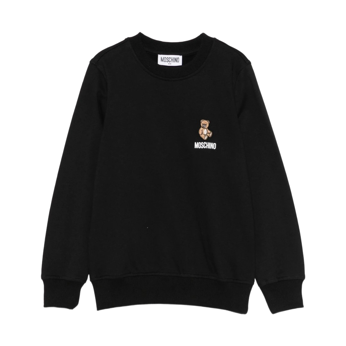 HUF0A9LCA4060100 (Kids) Moschino Embroidered Teddy Sweatshirt Black