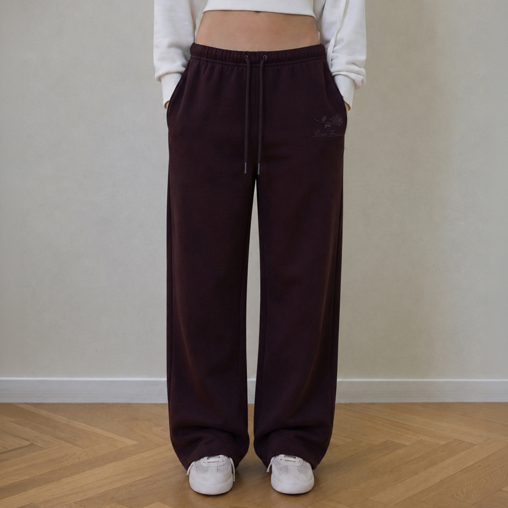 로제프란츠 로즈 자수 스탠다드 스웨트팬츠 [브라운](Rosefrantz Rose Embroidery Standard Sweatpants [Brown]) - 3