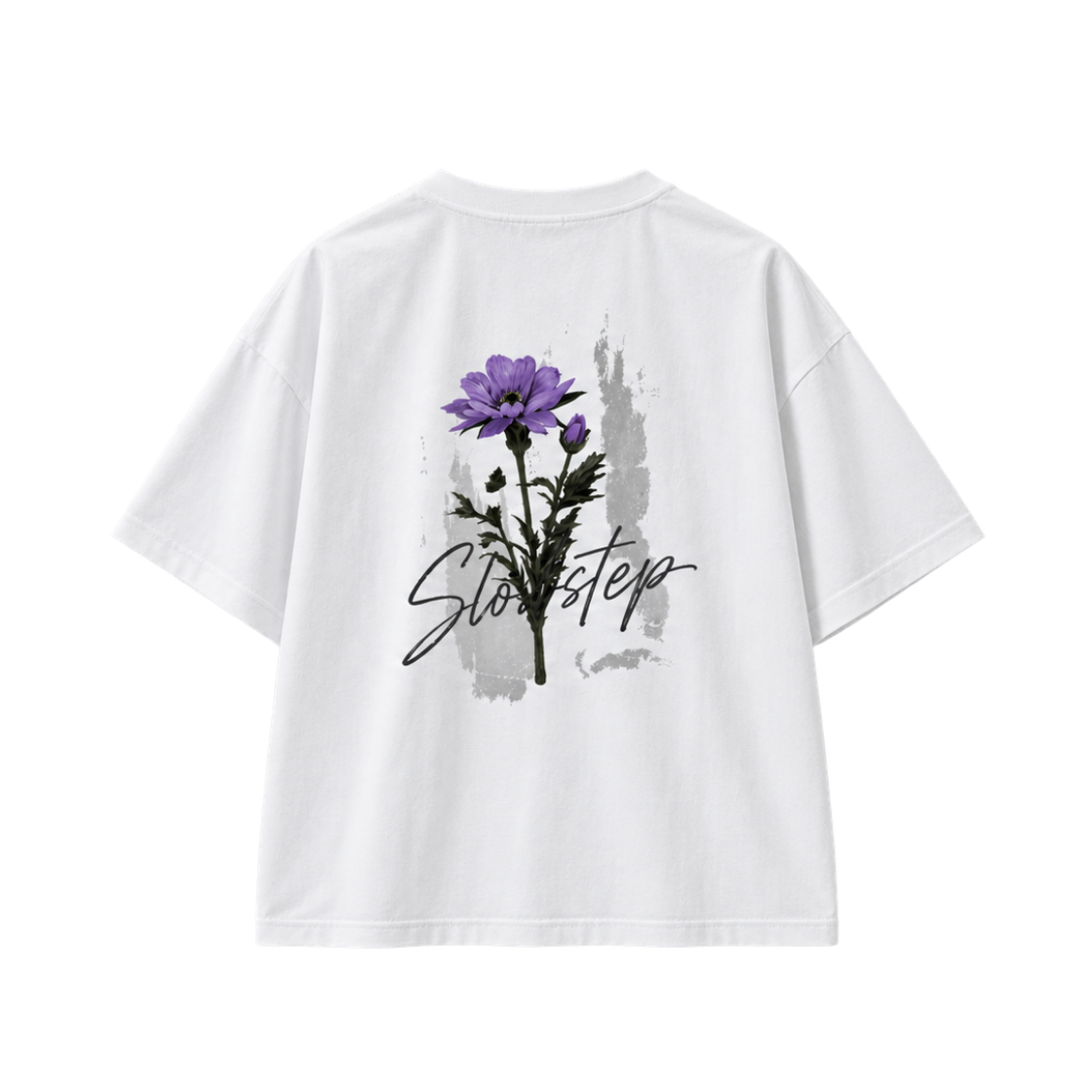 슬로우스텝 SP26073 플라워 그래픽 소로나 오버핏 반팔티(SLOWSTEP SP26073 Flower Graphic Sorona Oversized T-Shirt) - 2