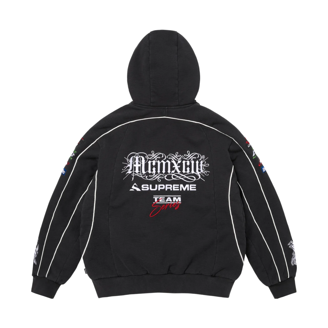 슈프림 레이싱 라인드 집업 후드 스웨트셔츠 블랙 - 26FW(Supreme Racing Lined Zip Up Hooded Sweatshirt Black - 26FW) - 2