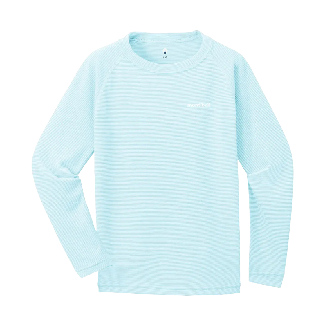 1107772 (Kids) Montbell Zeo-Line Light Weight Round Neck Shirt Light Blue