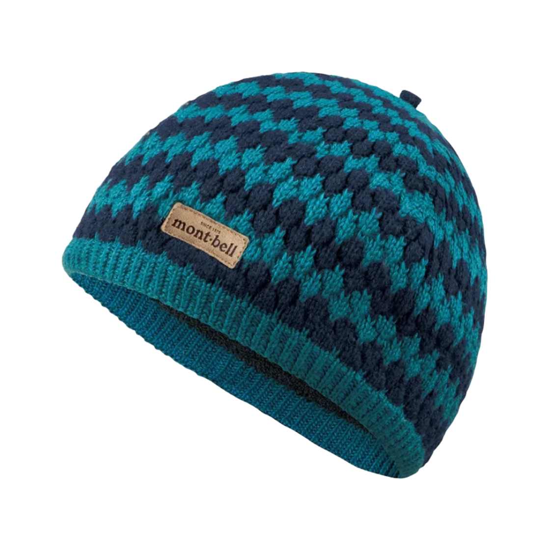 1118101 (Kids) Montbell Watch Cap Notch Border Blue