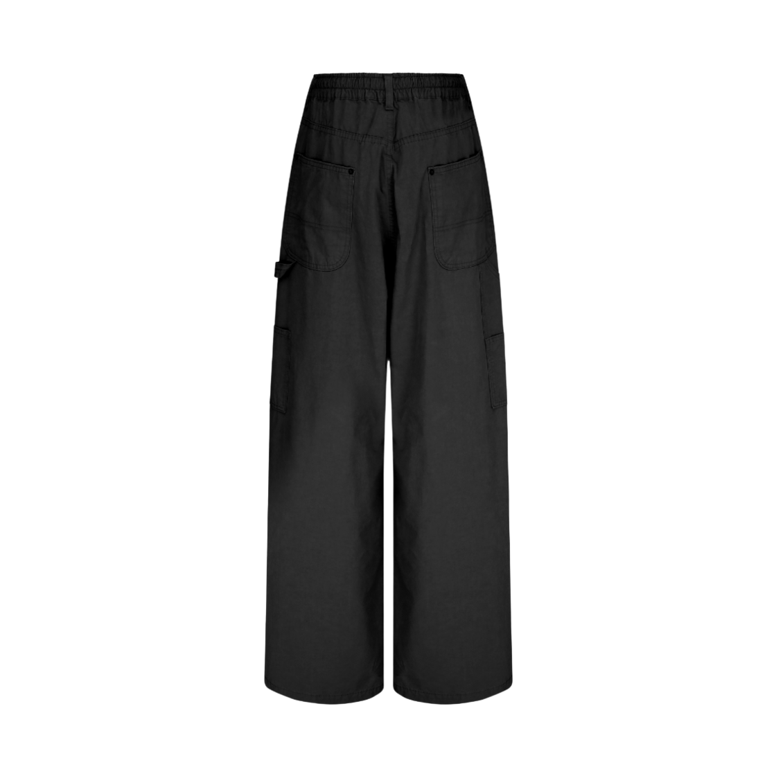 랑거 와이드 니 패널 워시드 팬츠 블랙(Langer Wide Knee Panel Washed Pants Black) - 2