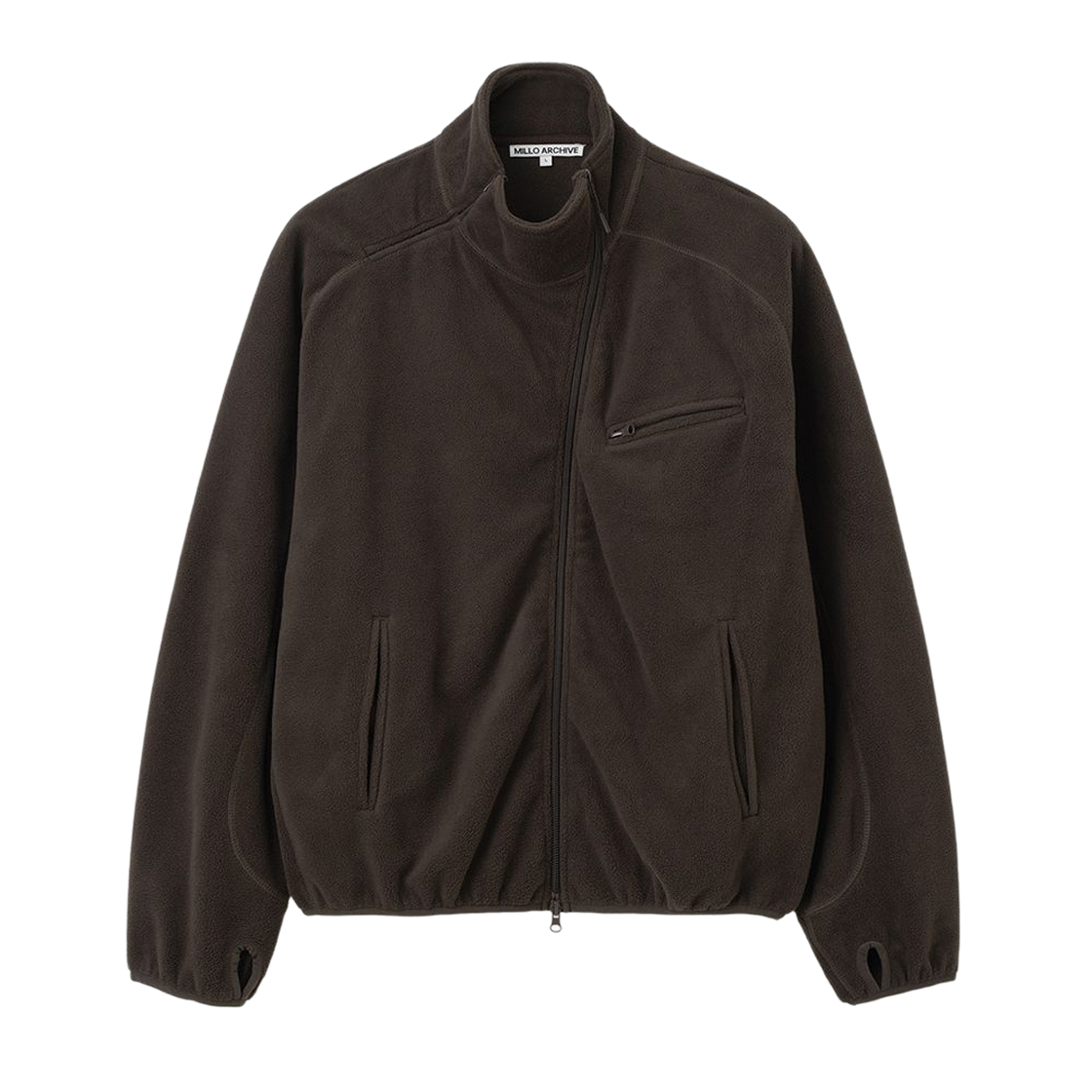ML947DBR milloarchive Contour Panel Fleece Jacket Deep Brown