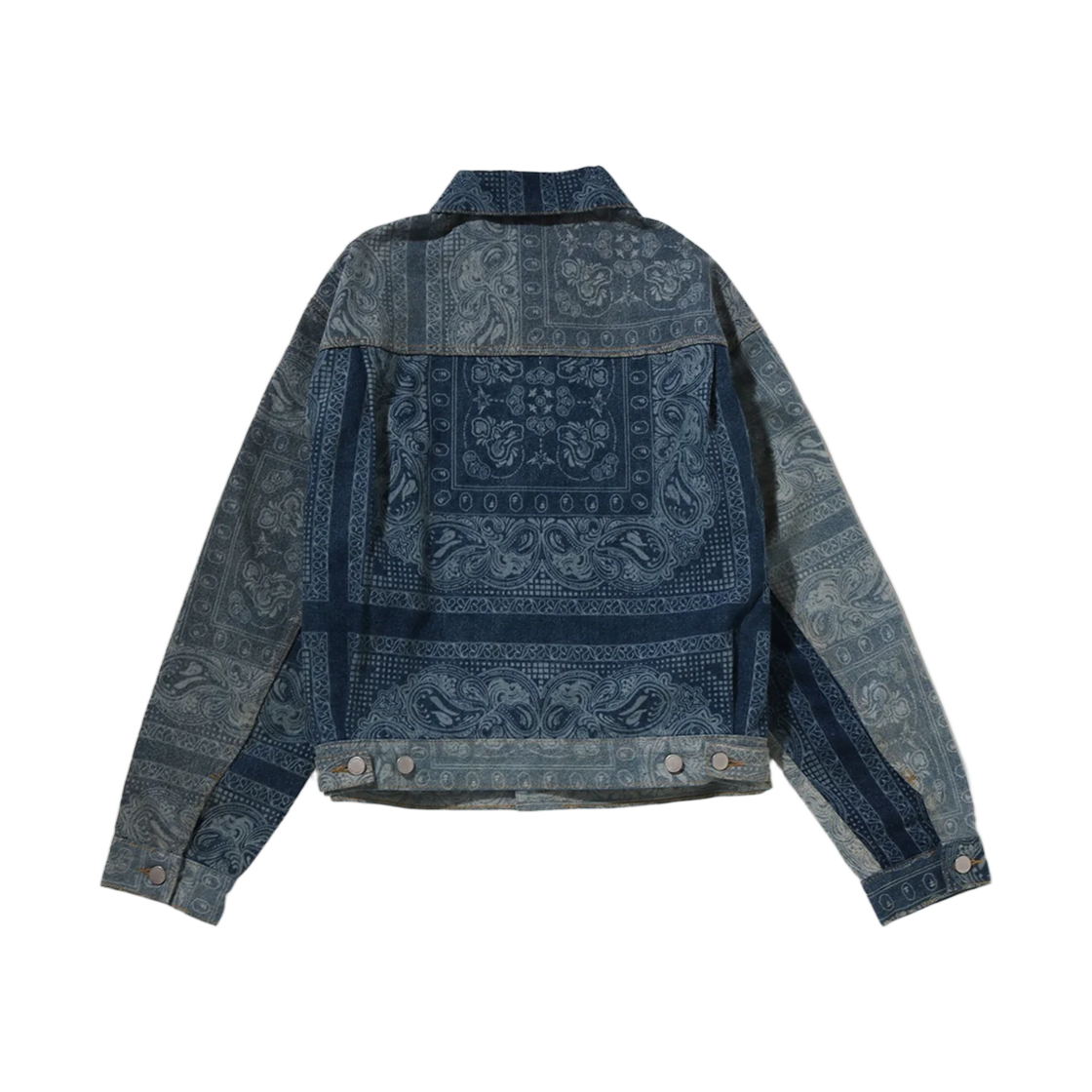 베이프 페이즐리 패턴 데님 트러커 자켓 라이트 인디고(BAPE Paisley Pattern Denim Trucker Jacket Light Indigo) - 2