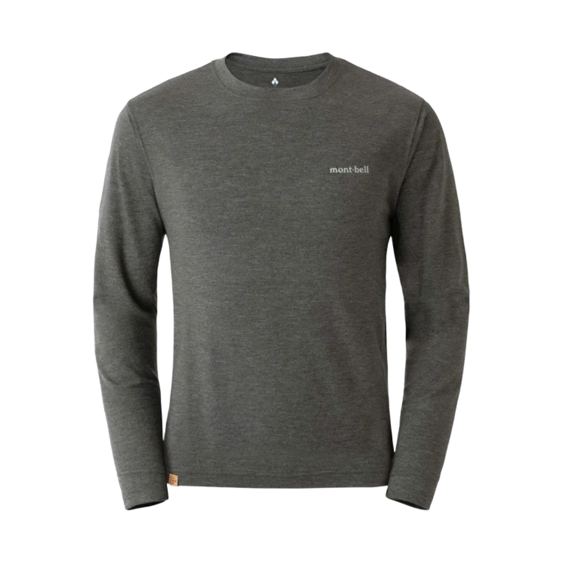 2304489 Montbell Merino Wool Plus Light Long Sleeve T-Shirt Dark Gray