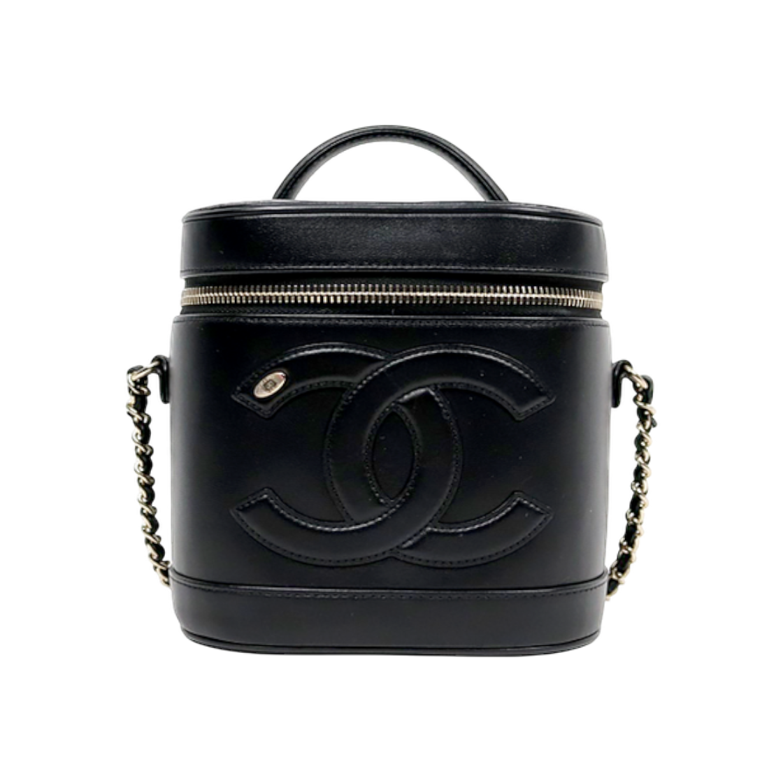 ITTUTMR9JR6G Chanel Black Lambskin Big CC Vanity Bag