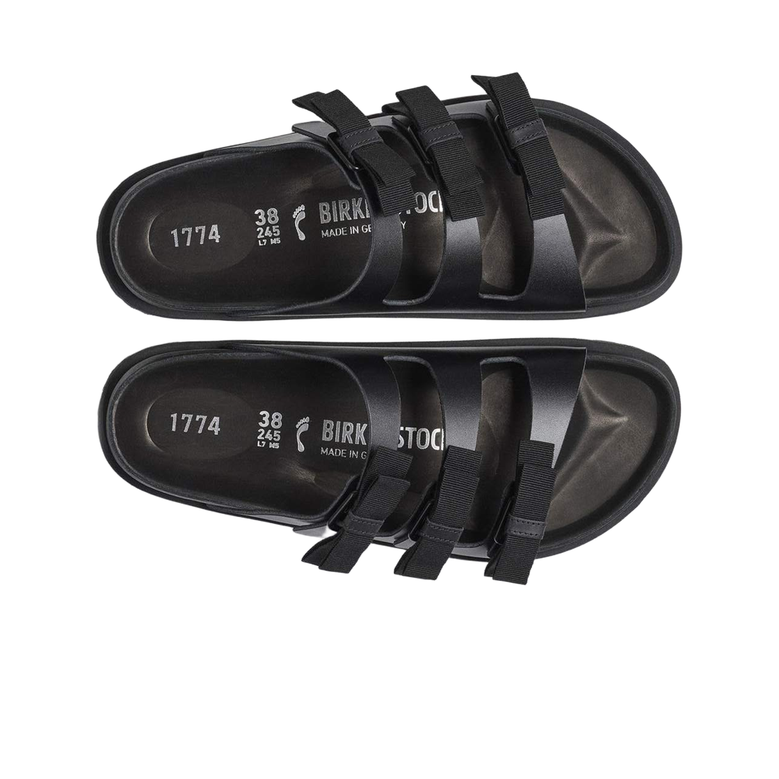 (W) 버켄스탁 1774 플로리다 스무스 레더 블랙 - 내로우((W) Birkenstock 1774 Florida Smooth Leather Black - Narrow) - 2
