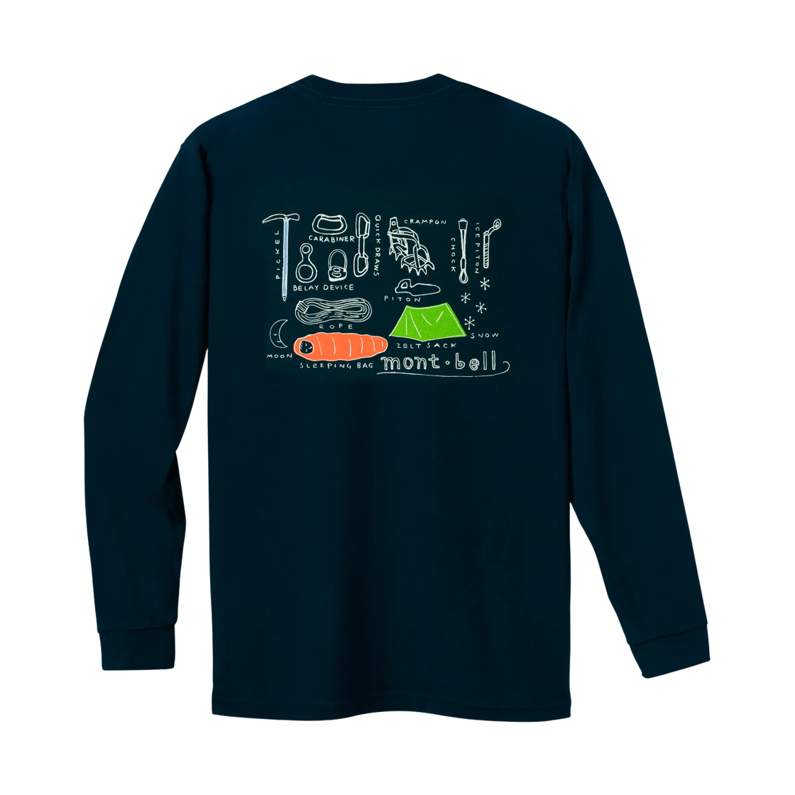 2304644 Montbell Wickron Mountain Gear Long Sleeve T-Shirt Navy