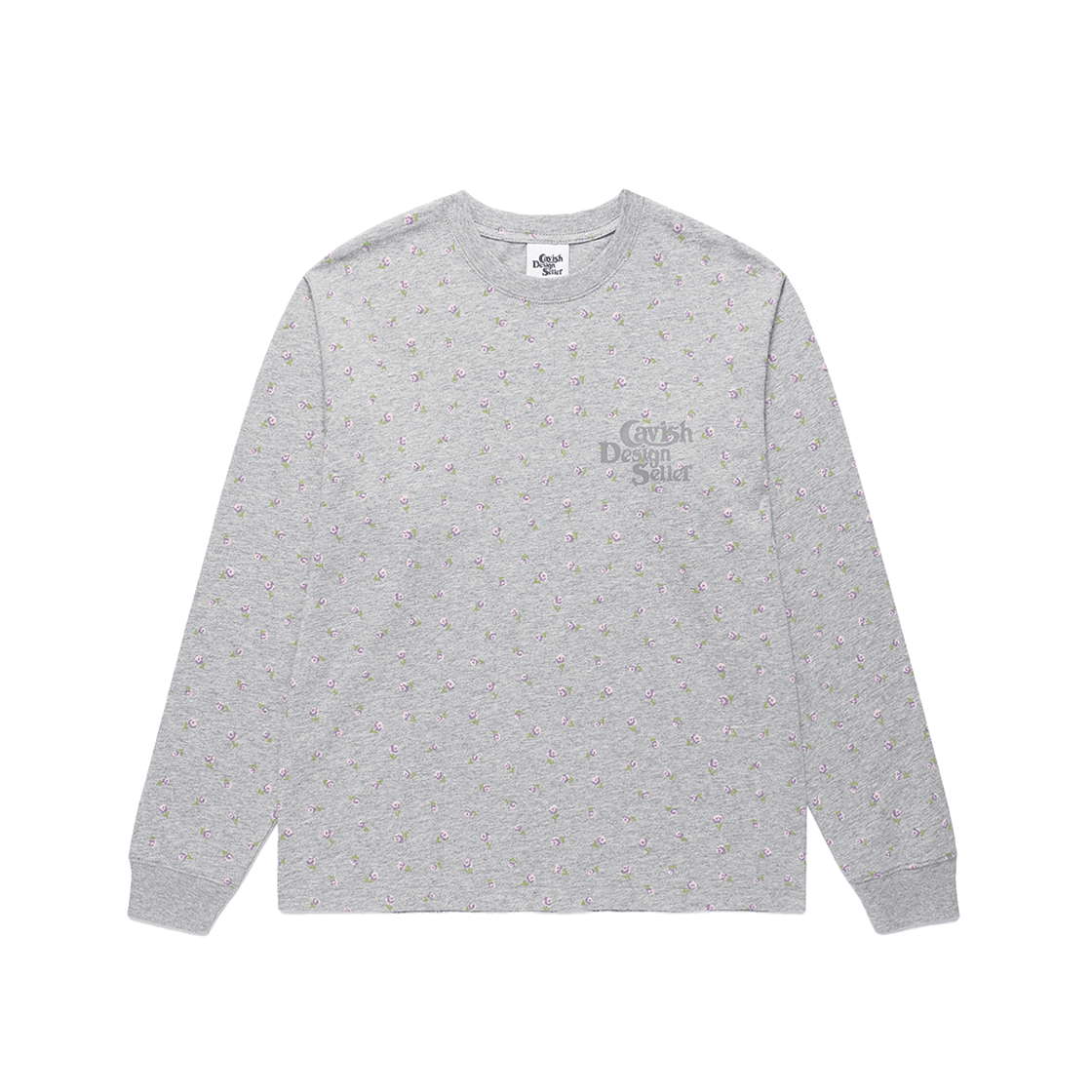 카비시 플라워 셀러 로고 LS 티셔츠 그레이(퍼플)(CAVISH Flower Seller Logo LS Tee Grey (Purple)) - 3