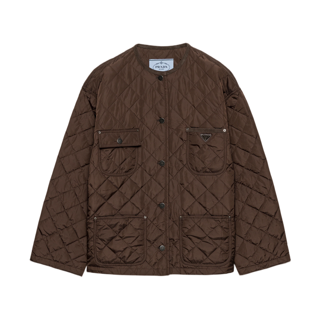 29B357-1WQ9-F0AEZ (W) Prada Lightweight Quilted Re-Nylon Jacket Cocoa Brown