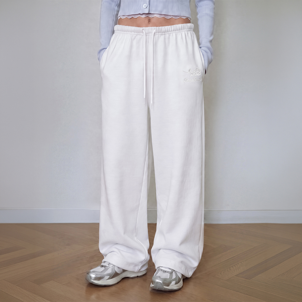 로제프란츠 로즈 자수 스탠다드 스웨트팬츠 [아이보리](Rosefrantz Rose Embroidery Standard Sweatpants [Ivory]) - 4