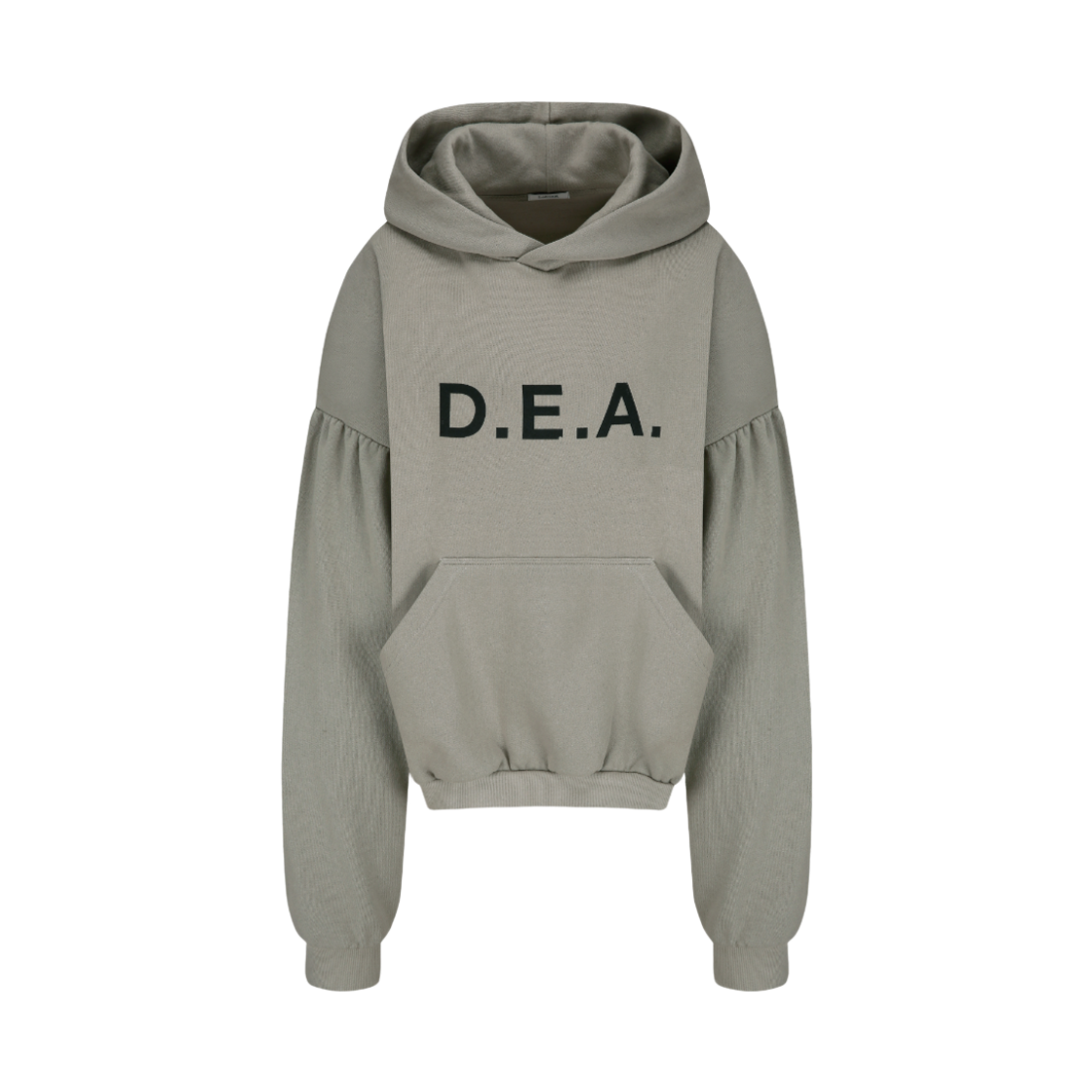 랑거 Dea 레터링 셔링 후디 올리브(Langer Dea Lettering Shirring Hoodie Olive)