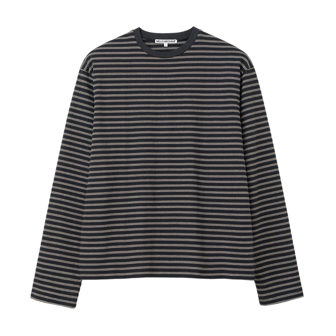 ML1002NAV milloarchive Flip Stripe T- Shirt Navy