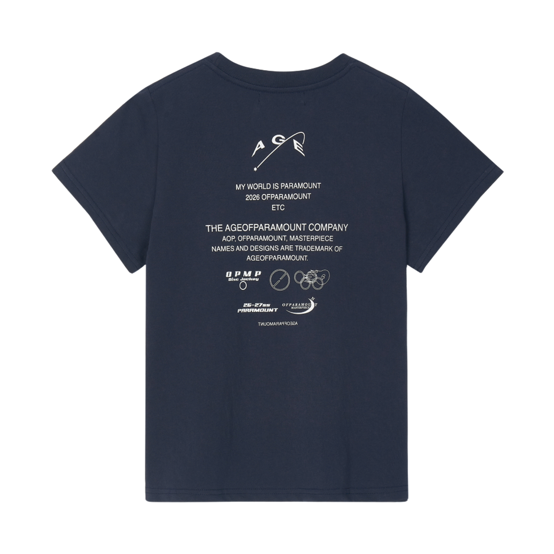 에이지오브파라마운트 백프린팅 티 네이비(AGEOFPARAMOUNT Back Printing Tee Navy)