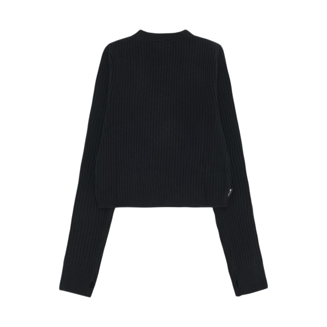 (W) 아디다스 x 제니 니트 랩 어라운드 가디건 블랙 - KR 사이즈((W) Adidas x Jennie Knit Wrap Around Cardigan Black - KR Sizing) - 2