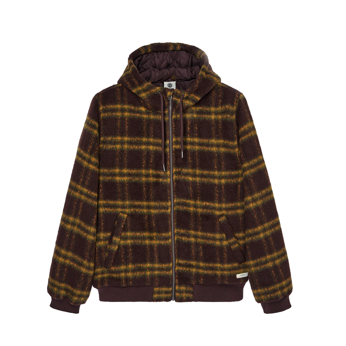MG31JK003CZG ELEMENT Dulcey Fuzzy Check Bomber Jacket