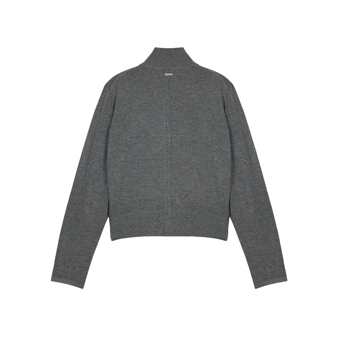 지오송지오 셈블런스 우먼 슬림 하이넥 가디건 멜란지그레이 ZI4KT807MG(ZIOSONGZIO SEMBLANCE WOMAN SLIM HIGH NECK CARDIGAN MELANGE GREY) - 2