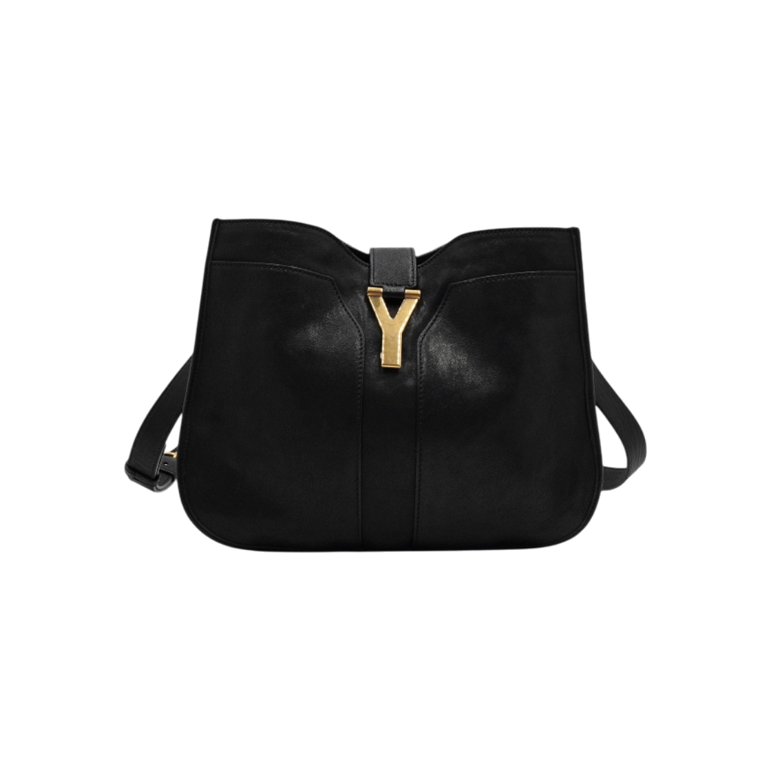 ITDG69C3OKTI Saint Laurent Black Cabas Chyc Flap Shoulder Bag