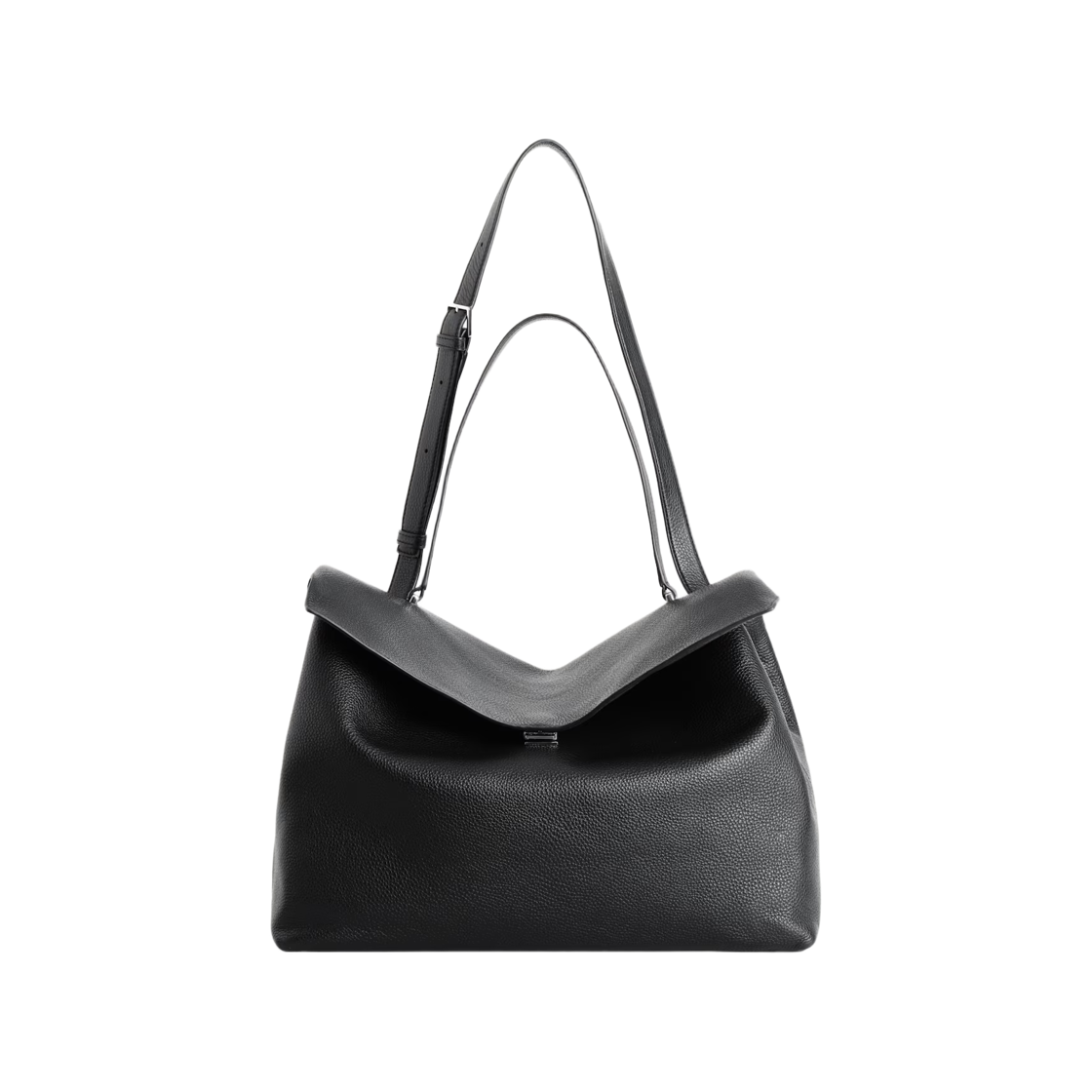 1361103001 COS Trullo Oversized Flap Bag Leather Black
