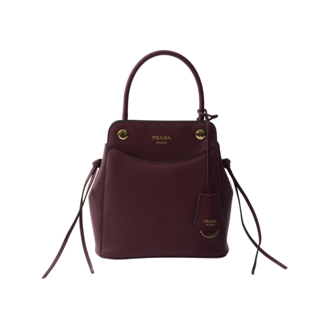1BA496-2C6A-F0LV7 Prada Carry Leather Mini Handbag Burgundy