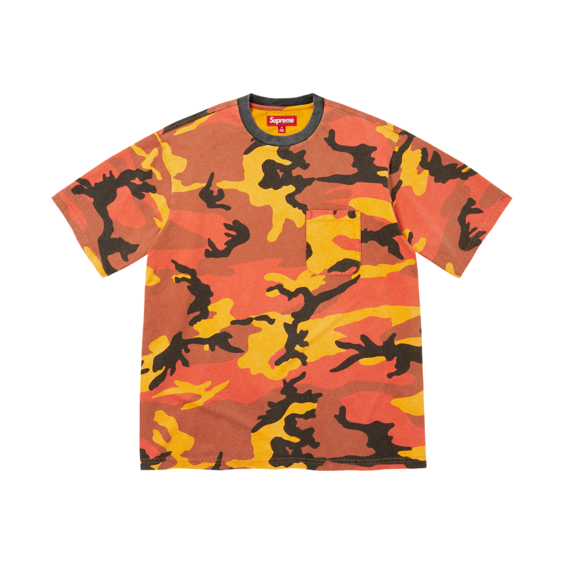 슈프림 크랙 포켓 숏슬리브 탑 오렌지 카모 - 26FW(Supreme Cracked Pocket S/S Top Orange Camo - 26FW) - 2