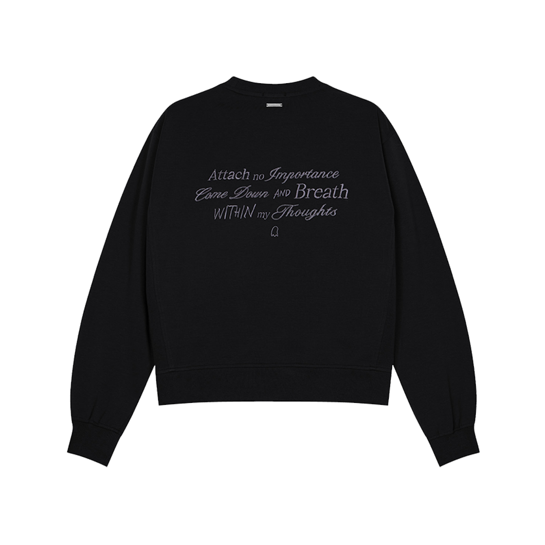 ZI4TS804BK ZIOSONGZIO SEMBLANCE WOMAN POETRY CROP SWEATSHIRT BLACK