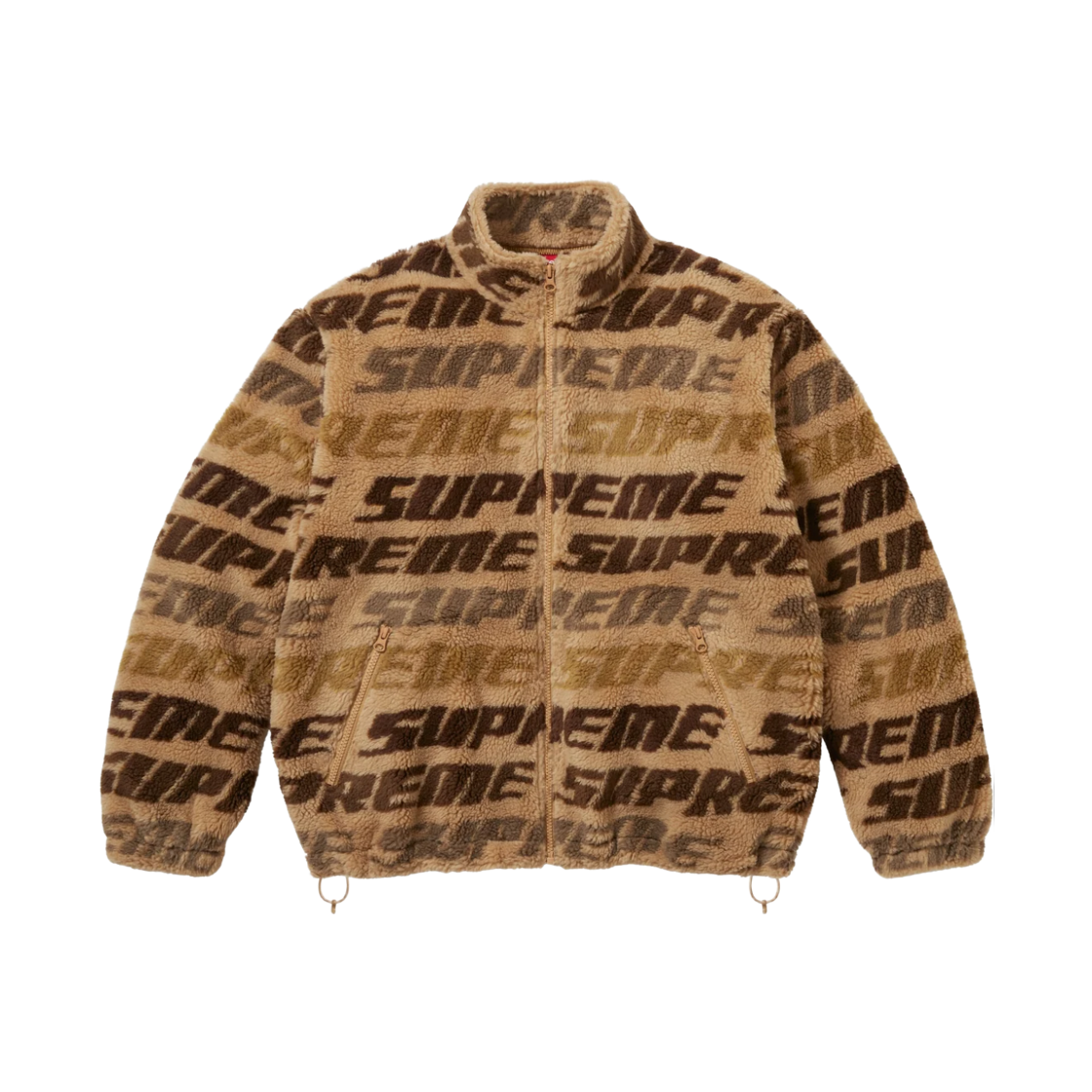- Supreme Repeat Jacquard Fleece Jacket Tan - 26FW